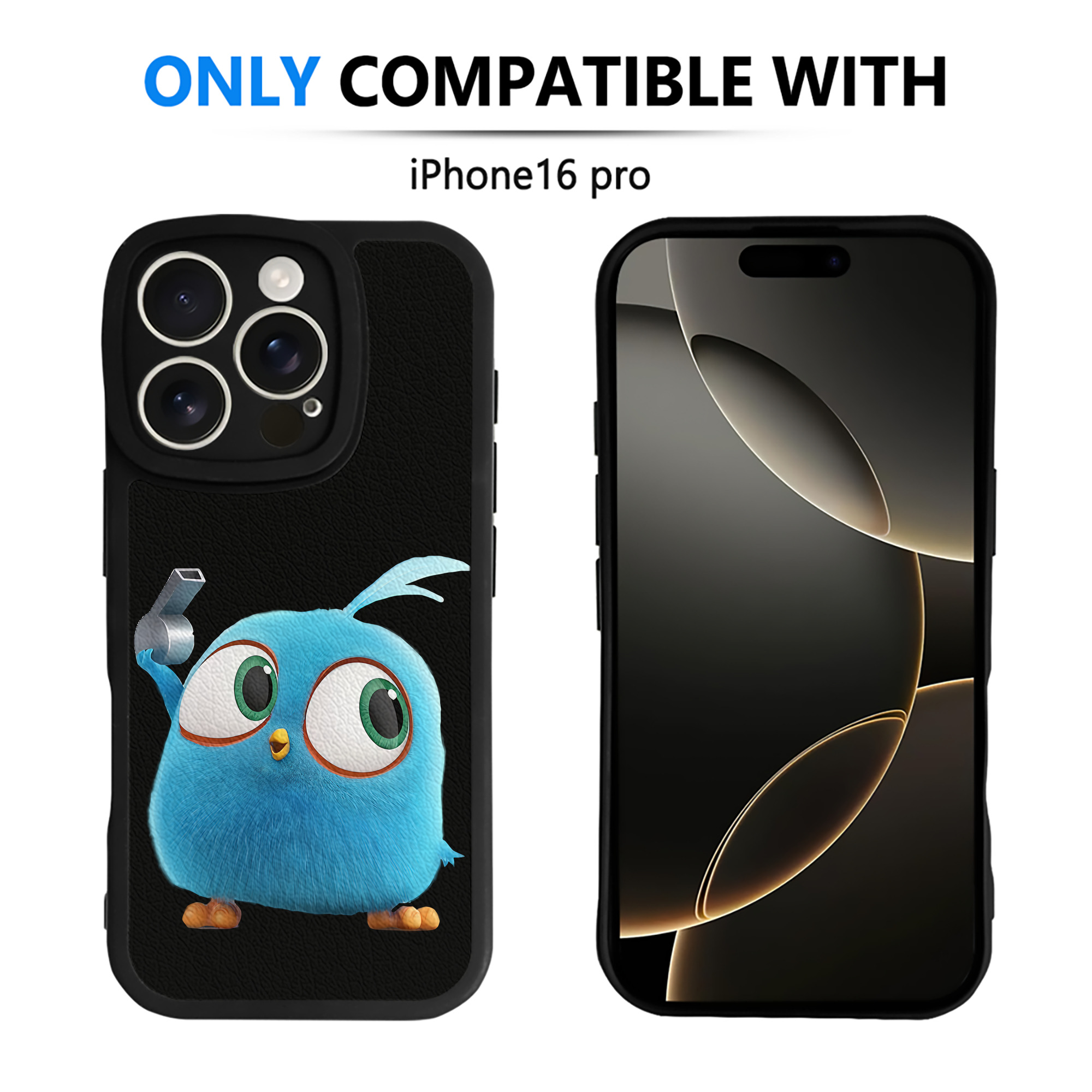 （画像用） Angry Birds アングリーバード 【iPhone 16シリーズ対応】シリコンスマホケース（レザー調） 材質：シリコン